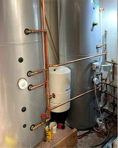 Commercial Boiler installation with cylinders at Unique Day Spa, Clondalkin, Dublin - by Clondalkin Gas, Ireland